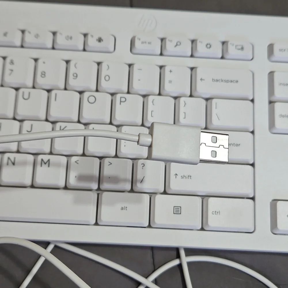 Corded HP White Keyboard NWOT